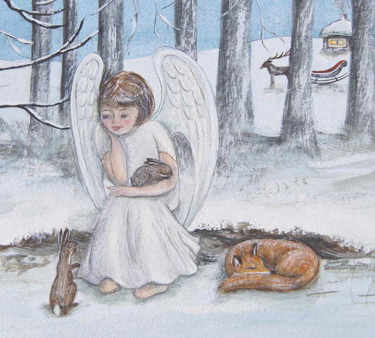 Angel and Fox - original illustration