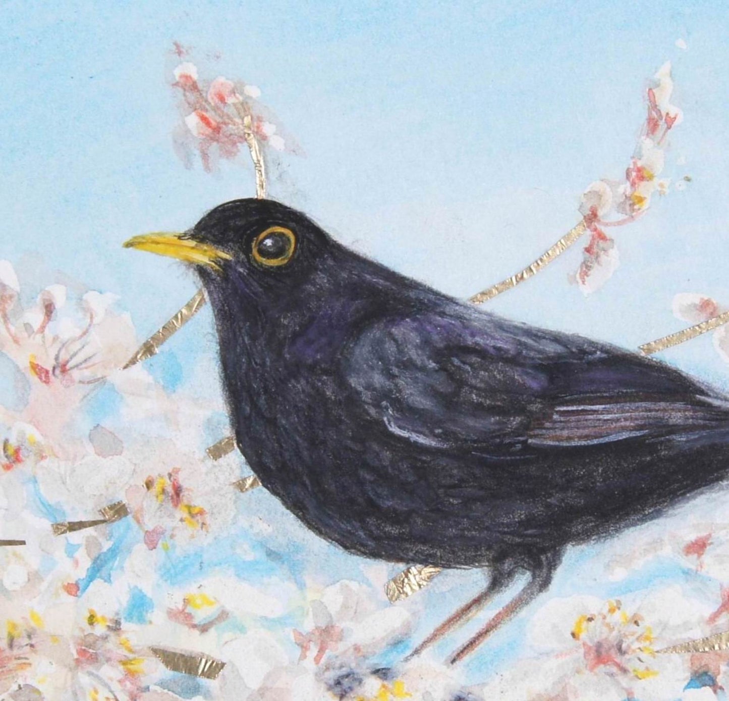 Blackbird & Blossom - original artwork