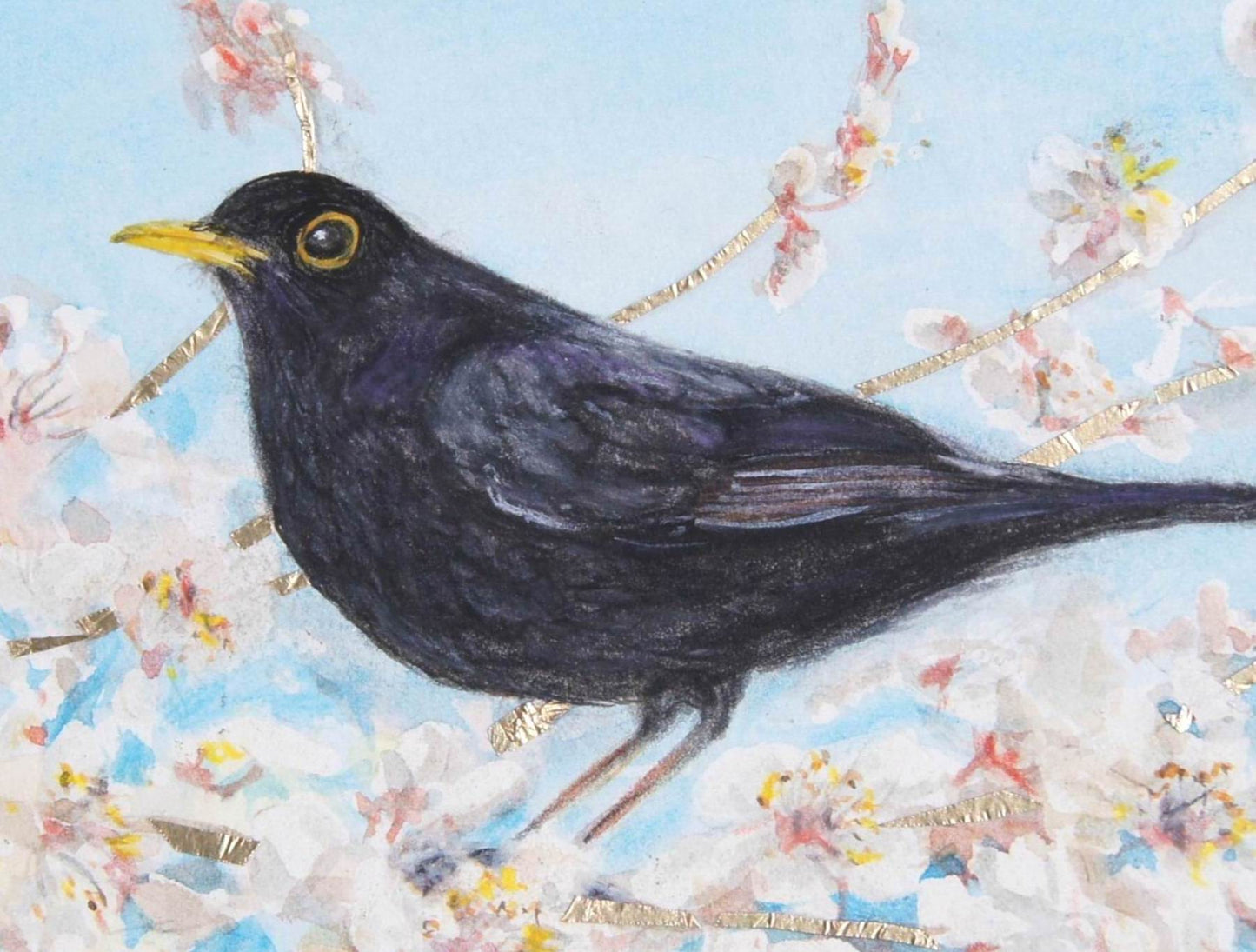 Blackbird & Blossom - original artwork