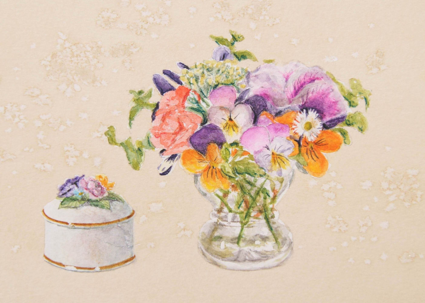 Flowers & Pill Box Giclée Print - unframed