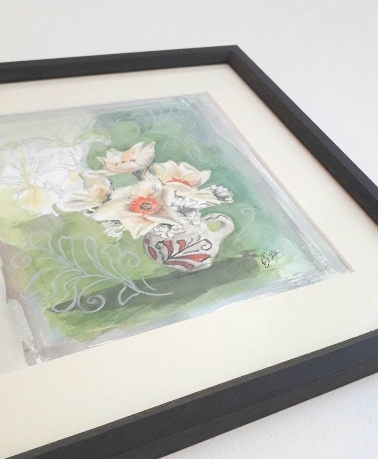 Narcissi & Romanian Cup - framed