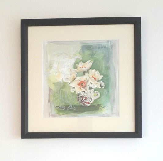 Narcissi & Romanian Cup - framed