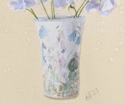 Sweet Peas and Vase - Limited Edition Print